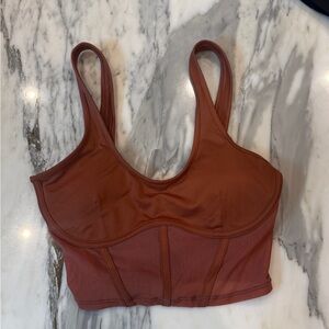 Alo Yoga Airlift Corset Bra | Size S | Rust/Terracotta